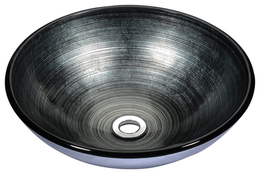 Stellar Series Deco-Glass Vessel Sink in Precious Storm - Luxe Bathroom Vanities