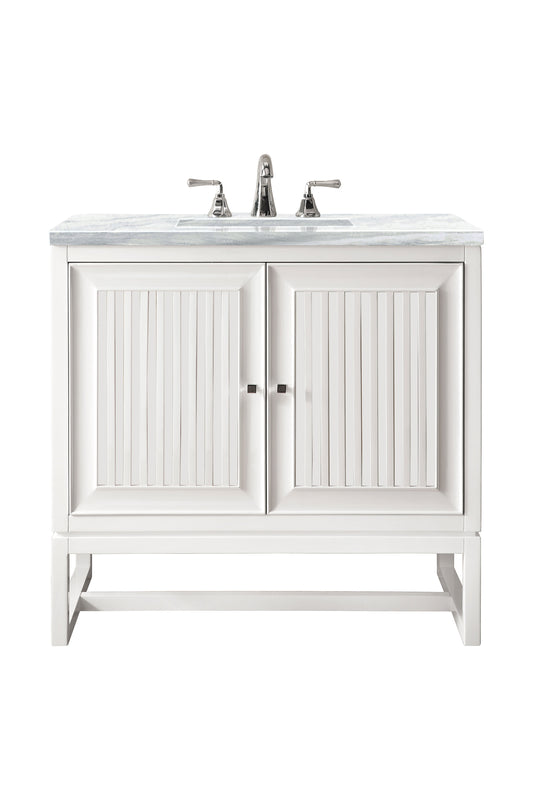 James Martin Athens 30" Single Vanity Cabinet with 3 CM Countertop - Luxe Bathroom Vanities