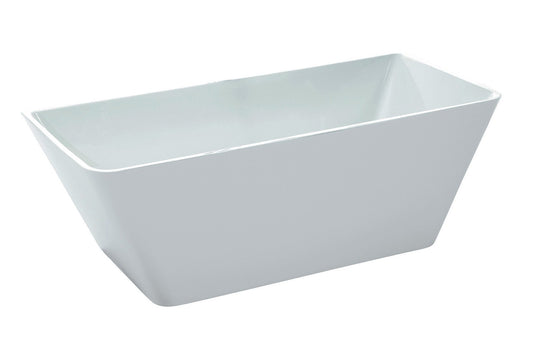 Zenith Series 5.58 ft. Freestanding Bathtub in White - Luxe Bathroom Vanities Luxury Bathroom Fixtures Bathroom Furniture