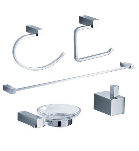 Fresca Ottimo 5-Piece Bathroom Accessory Set - Luxe Bathroom Vanities Luxury Bathroom Fixtures Bathroom Furniture