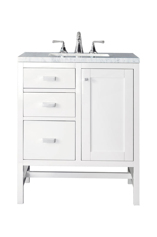 James Martin Addison 30" Single Vanity Cabinet with 3 CM Countertop - Luxe Bathroom Vanities