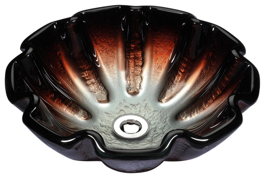 Stellar Series Deco-Glass Vessel Sink in Opal Crest - Luxe Bathroom Vanities
