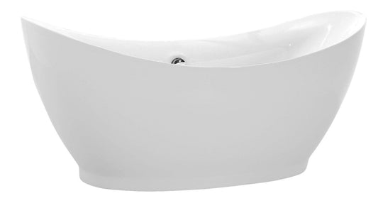 Reginald Series 5.67 ft. Freestanding Bathtub in White - Luxe Bathroom Vanities Luxury Bathroom Fixtures Bathroom Furniture