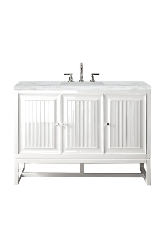 James Martin Athens 48" Single Vanity Cabinet with 3 CM Countertop - Luxe Bathroom Vanities