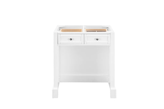 James Martin De Soto 30" Countertop Unit (makeup counter), Bright White - Luxe Bathroom Vanities