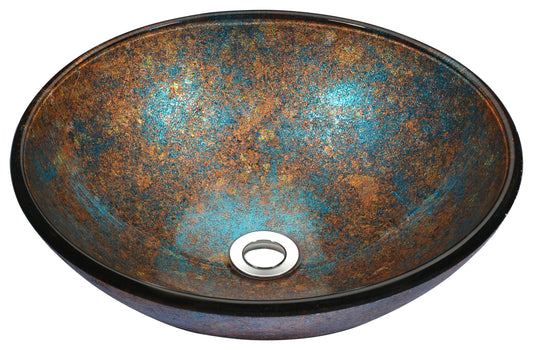 Stellar Series Deco-Glass Vessel Sink in Emerald Burst - Luxe Bathroom Vanities