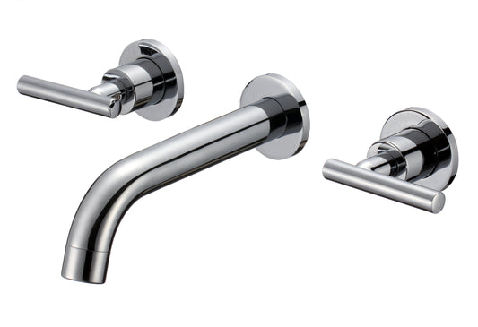Protege 2-Handle Wall Mount Bathroom Faucet in Brushed Nickel - Luxe Bathroom Vanities