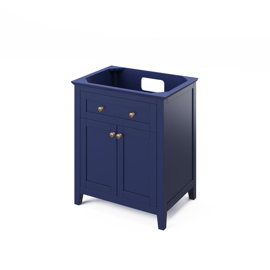 Hardware Resources Jeffrey Alexander 30" Chatham Vanity, undermount rectangle bowl - Luxe Bathroom Vanities