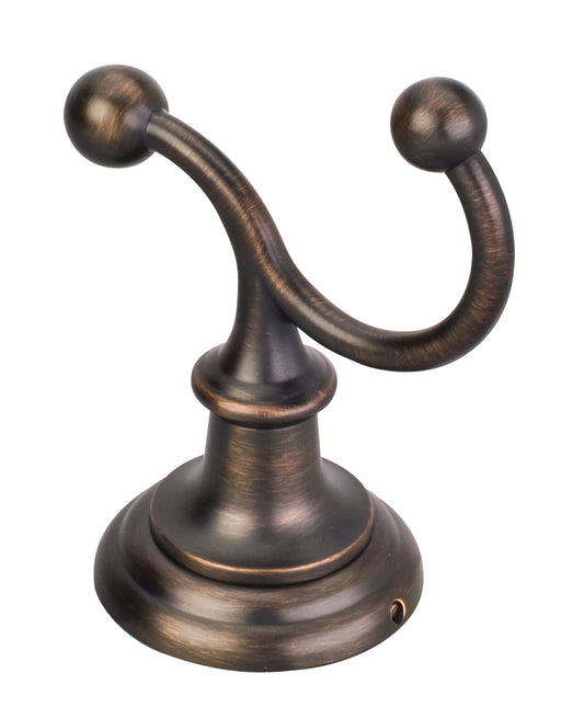 Jeffrey Alexander Fairview Bronze Double Robe Hook  By Hardware Resources - Luxe Bathroom Vanities