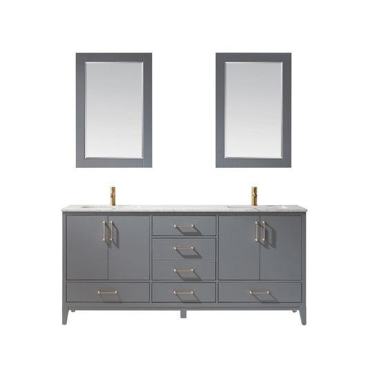 Altair Sutton 72" Double Bathroom Vanity Set Countertop with Mirror - Luxe Bathroom Vanities
