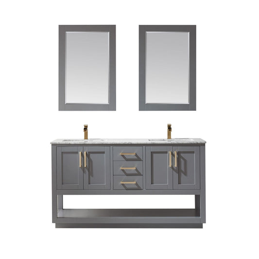 Altair Remi 60" Double Bathroom Vanity Set Countertop with Mirror - Luxe Bathroom Vanities