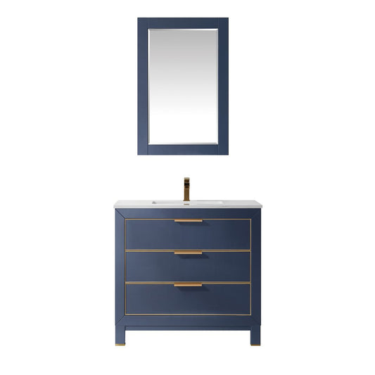Altair Jackson 36" Single Bathroom Vanity Set Countertop with Mirror - Luxe Bathroom Vanities