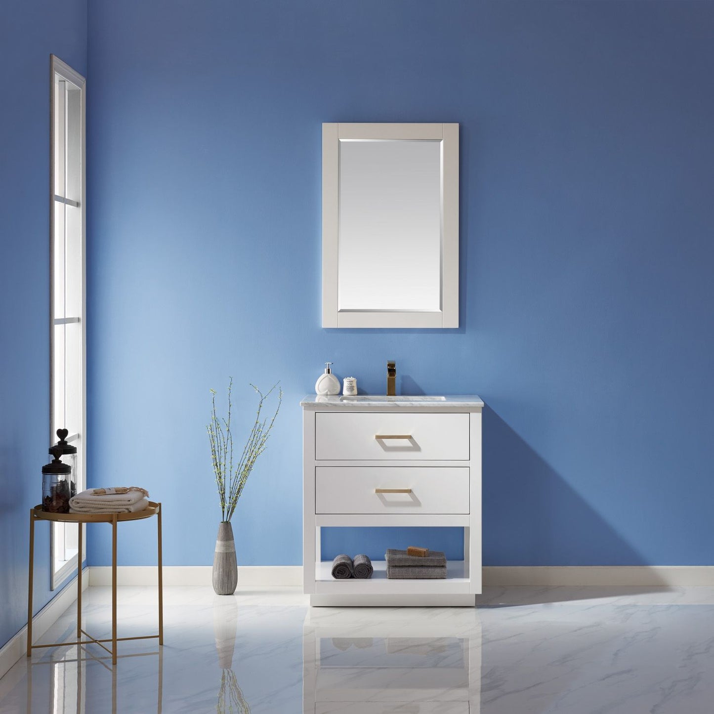 Altair Remi 30" Single Bathroom Vanity Set Countertop with Mirror - Luxe Bathroom Vanities