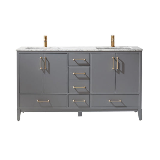 Altair Sutton 60" Double Bathroom Vanity Set Countertop without Mirror - Luxe Bathroom Vanities
