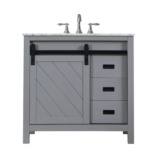 Altair Kinsley 36" Single Bathroom Vanity Set Countertop without Mirror - Luxe Bathroom Vanities