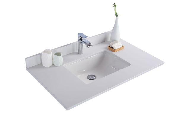 Countertop - 36" - Single Hole with Rectangle Sink - Luxe Bathroom Vanities Luxury Bathroom Fixtures Bathroom Furniture