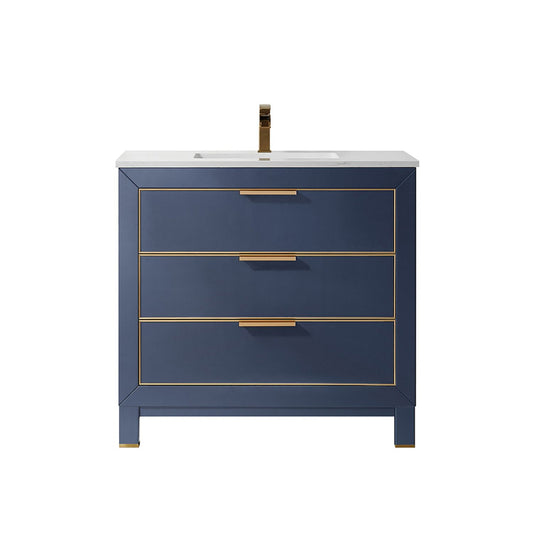 Altair Jackson 36" Single Bathroom Vanity Set Countertop without Mirror - Luxe Bathroom Vanities