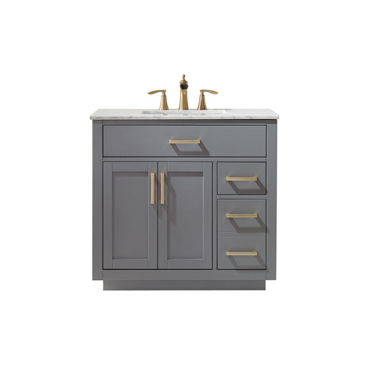 Altair Ivy 36" Single Bathroom Vanity Set Countertop without Mirror - Luxe Bathroom Vanities