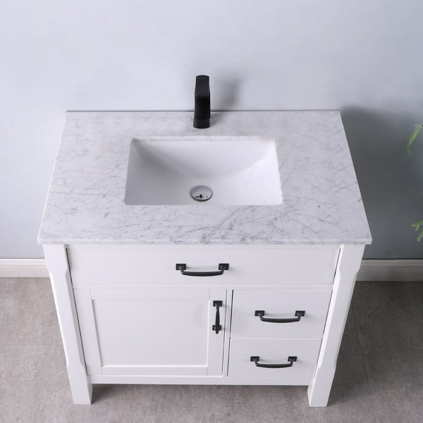 Altair Maribella 36" Single Bathroom Vanity Set Countertop without Mirror - Luxe Bathroom Vanities