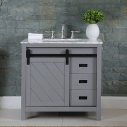 Altair Kinsley 36" Single Bathroom Vanity Set Countertop without Mirror - Luxe Bathroom Vanities