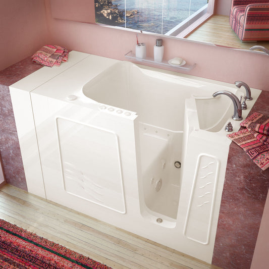 MediTub Walk-In 30 x 53 Right Drain Whirlpool & Air Jetted Walk-In Bathtub - Luxe Bathroom Vanities Luxury Bathroom Fixtures Bathroom Furniture
