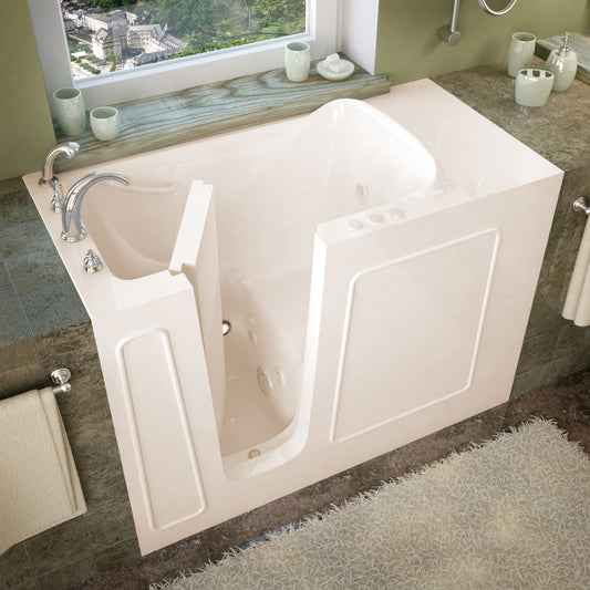 MediTub Walk-In 26 x 53 Left Drain Whirlpool Jetted Walk-In Bathtub - Luxe Bathroom Vanities Luxury Bathroom Fixtures Bathroom Furniture