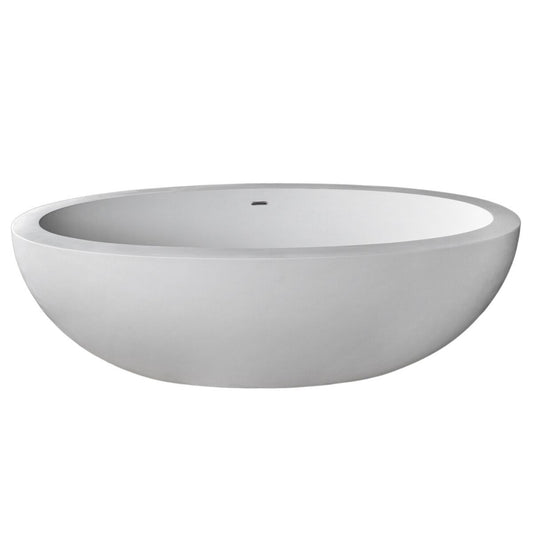 Atlantis Whirlpools Cabarita 42 x 75 Artificial Stone Freestanding Bathtub - Luxe Bathroom Vanities Luxury Bathroom Fixtures Bathroom Furniture
