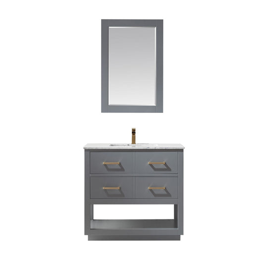 Altair Remi 36" Single Bathroom Vanity Set Countertop with Mirror - Luxe Bathroom Vanities