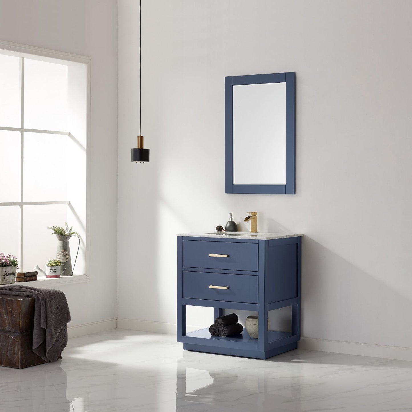 Altair Remi 30" Single Bathroom Vanity Set Countertop with Mirror - Luxe Bathroom Vanities