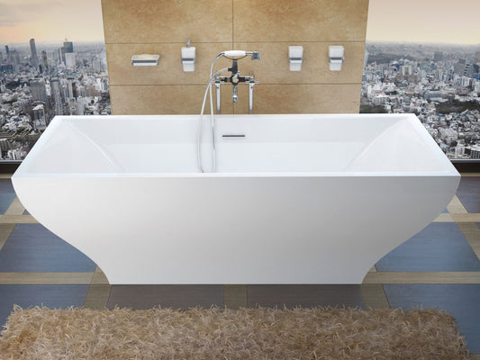 Atlantis Whirlpools Gulf 32 x 71 Freestanding One Piece Soaker Tub with Center Drain - Luxe Bathroom Vanities Luxury Bathroom Fixtures Bathroom Furniture