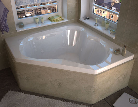 Atlantis Whirlpools Cascade 60 x 60 Corner Whirlpool Jetted Bathtub - Luxe Bathroom Vanities Luxury Bathroom Fixtures Bathroom Furniture