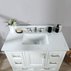 Altair Isla 42" Single Bathroom Vanity Set Countertop without Mirror - Luxe Bathroom Vanities