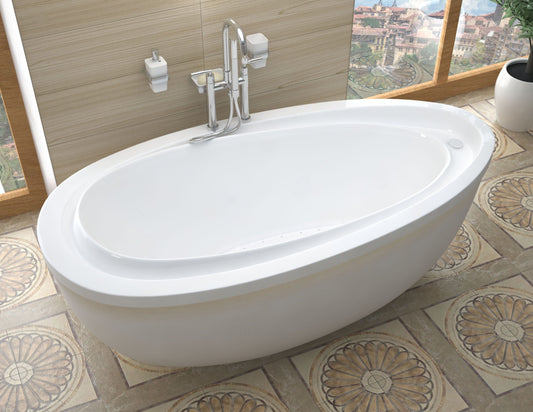 Atlantis Whirlpools Breeze 38 x 71 Oval Freestanding Air Jetted Bathtub - Luxe Bathroom Vanities Luxury Bathroom Fixtures Bathroom Furniture