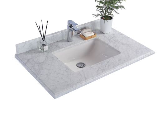 Countertop - 36" - Single Hole with Rectangle Sink - Luxe Bathroom Vanities Luxury Bathroom Fixtures Bathroom Furniture