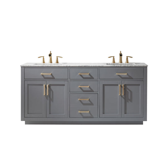 Altair Ivy 72" Double Bathroom Vanity Set Countertop without Mirror - Luxe Bathroom Vanities