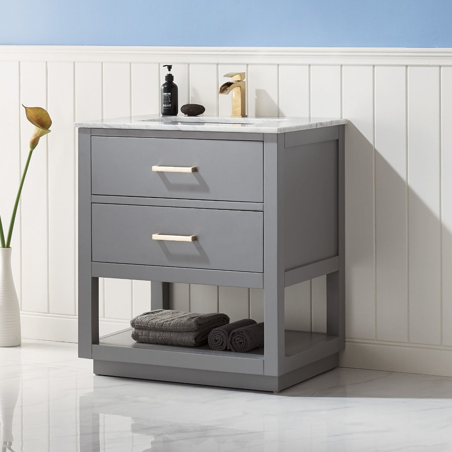 Altair Remi 30" Single Bathroom Vanity Set Countertop without Mirror - Luxe Bathroom Vanities
