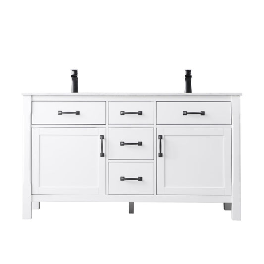 Altair Maribella 60" Double Bathroom Vanity Set Countertop without Mirror - Luxe Bathroom Vanities
