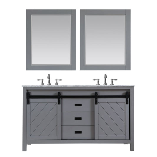 Altair Kinsley 60" Double Bathroom Vanity Set Countertop with Mirror - Luxe Bathroom Vanities