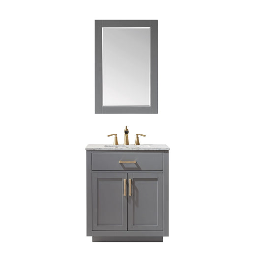 Altair Ivy 30" Single Bathroom Vanity Set Countertop with Mirror - Luxe Bathroom Vanities