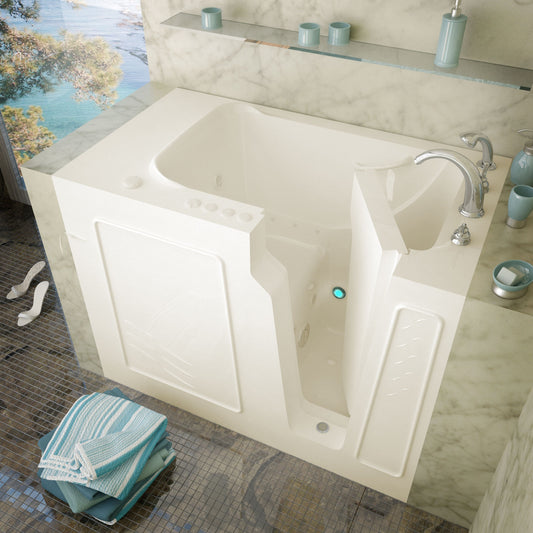 MediTub Walk-In 29 x 52 Left Drain Whirlpool & Air Jetted Walk-In Bathtub - Luxe Bathroom Vanities Luxury Bathroom Fixtures Bathroom Furniture