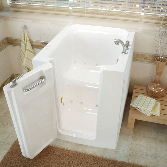 MediTub Walk-In 32 x 38 Left Door White Air Jetted Walk-In Bathtub - Luxe Bathroom Vanities Luxury Bathroom Fixtures Bathroom Furniture