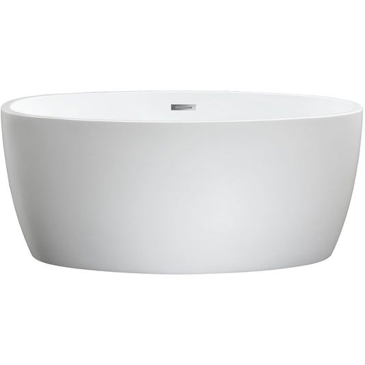 Altair Jolie 55" x 32" Freestanding Soaking Acrylic Bathtub - Luxe Bathroom Vanities