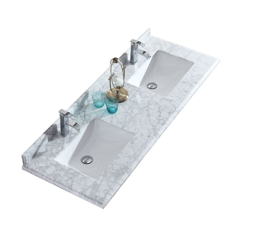 Countertop - 60" - Single Hole with Rectangle Sink - Luxe Bathroom Vanities Luxury Bathroom Fixtures Bathroom Furniture