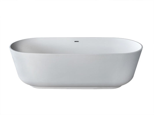Atlantis Whirlpools Asaro 32 x 71 Artificial Stone Freestanding Bathtub - Luxe Bathroom Vanities Luxury Bathroom Fixtures Bathroom Furniture