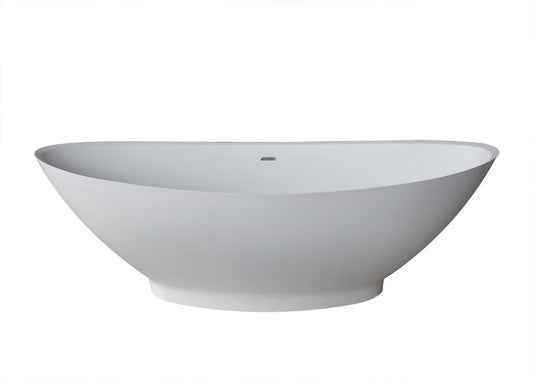 Atlantis Whirlpools Lucea 34 x 73 Artificial Stone Freestanding Bathtub - Luxe Bathroom Vanities Luxury Bathroom Fixtures Bathroom Furniture
