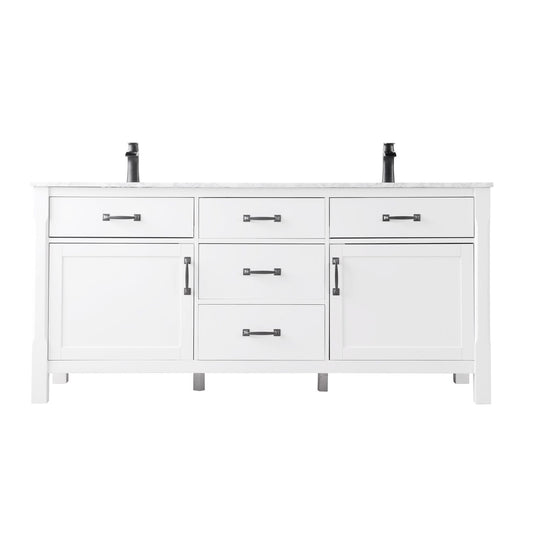 Altair Maribella 72" Double Bathroom Vanity Set Countertop without Mirror - Luxe Bathroom Vanities