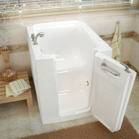 MediTub Walk-In 32 x 38 Right Door White Whirlpool Jetted Walk-In Bathtub - Luxe Bathroom Vanities Luxury Bathroom Fixtures Bathroom Furniture
