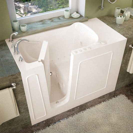 MediTub Walk-In 26 x 53 Left Drain Whirlpool & Air Jetted Walk-In Bathtub - Luxe Bathroom Vanities Luxury Bathroom Fixtures Bathroom Furniture