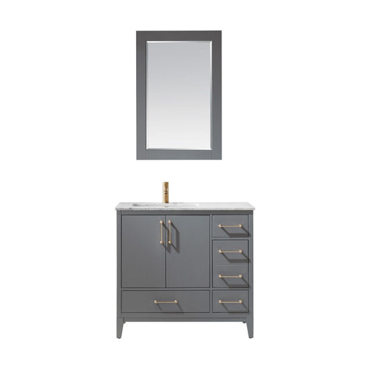 Altair Sutton 36" Single Bathroom Vanity Set Countertop with Mirror - Luxe Bathroom Vanities