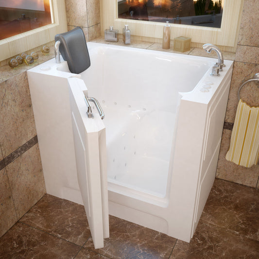 MediTub Walk-In 27 x 39 Right Drain White Air Jetted Walk-In Bathtub - Luxe Bathroom Vanities Luxury Bathroom Fixtures Bathroom Furniture